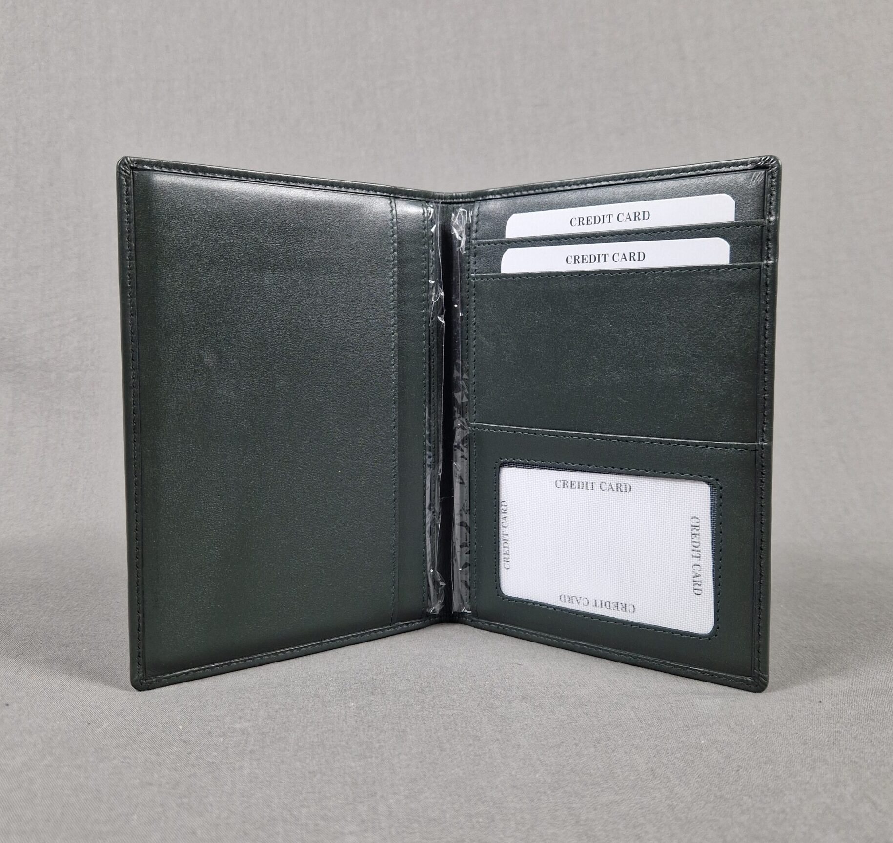 Jagdschein/WBK - Brieftasche aus Rindleder mit Klarsichtfächern